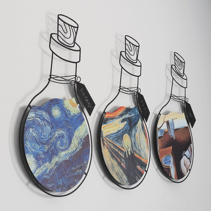Wallity Art Potion Set de 3 piezas de arte de pared de metal